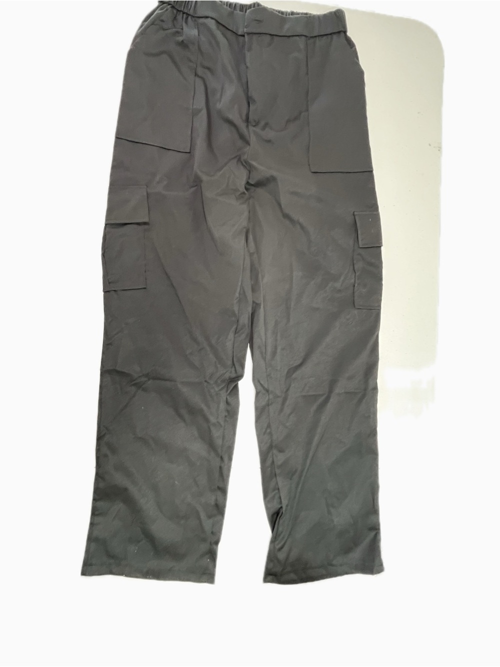 High-Rise Black Wide-Leg Cargo Pants - Picture 6 of 10